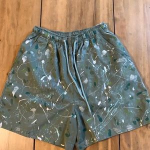 Paint Splattered Up-cycled Shorts